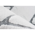 Tapis à motifs losanges blancs et gris en polyester doux 160x230 cm