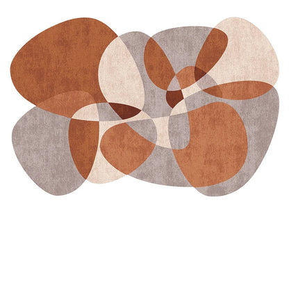 Tapis abstrait beige modèle terre d'automne