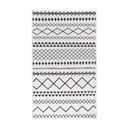 Tapis rectangulaire avec motif géométrique noir et blanc pour Maya 400 Weiß / Schwarz