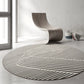 Tapis bohème noir et blanc zébré
