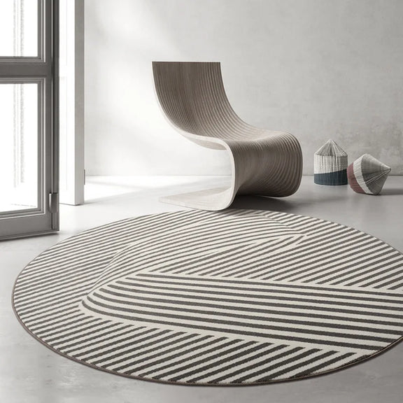 Tapis bohème noir et blanc zébré