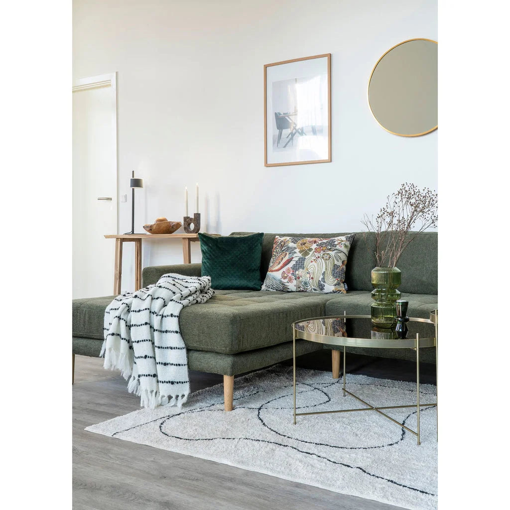 Tapis en coton imprimé noir et blanc 160x230 cm