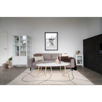 Tapis en coton imprimé noir et blanc 160x230 cm