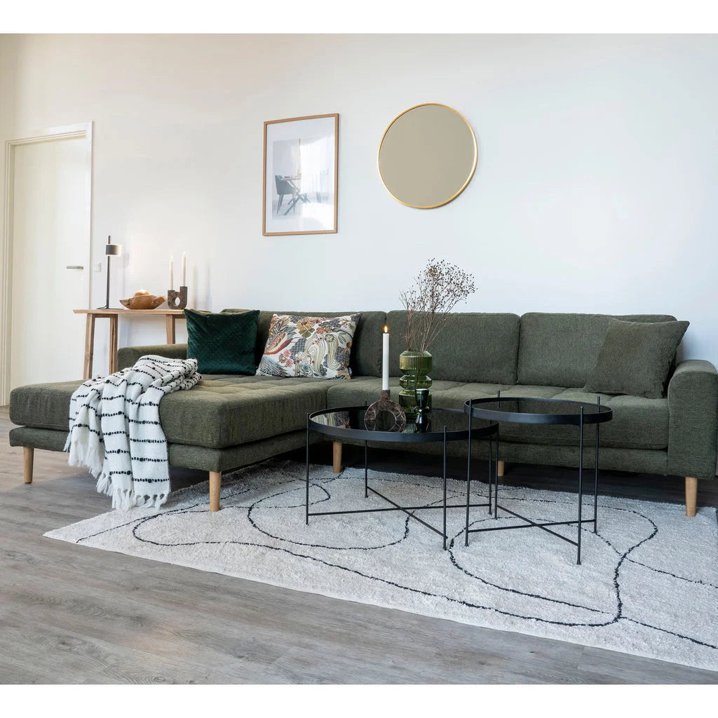 Tapis en coton noir et blanc imprimé 200x300 cm