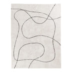 Tapis en coton noir et blanc imprimé 200x300 cm
