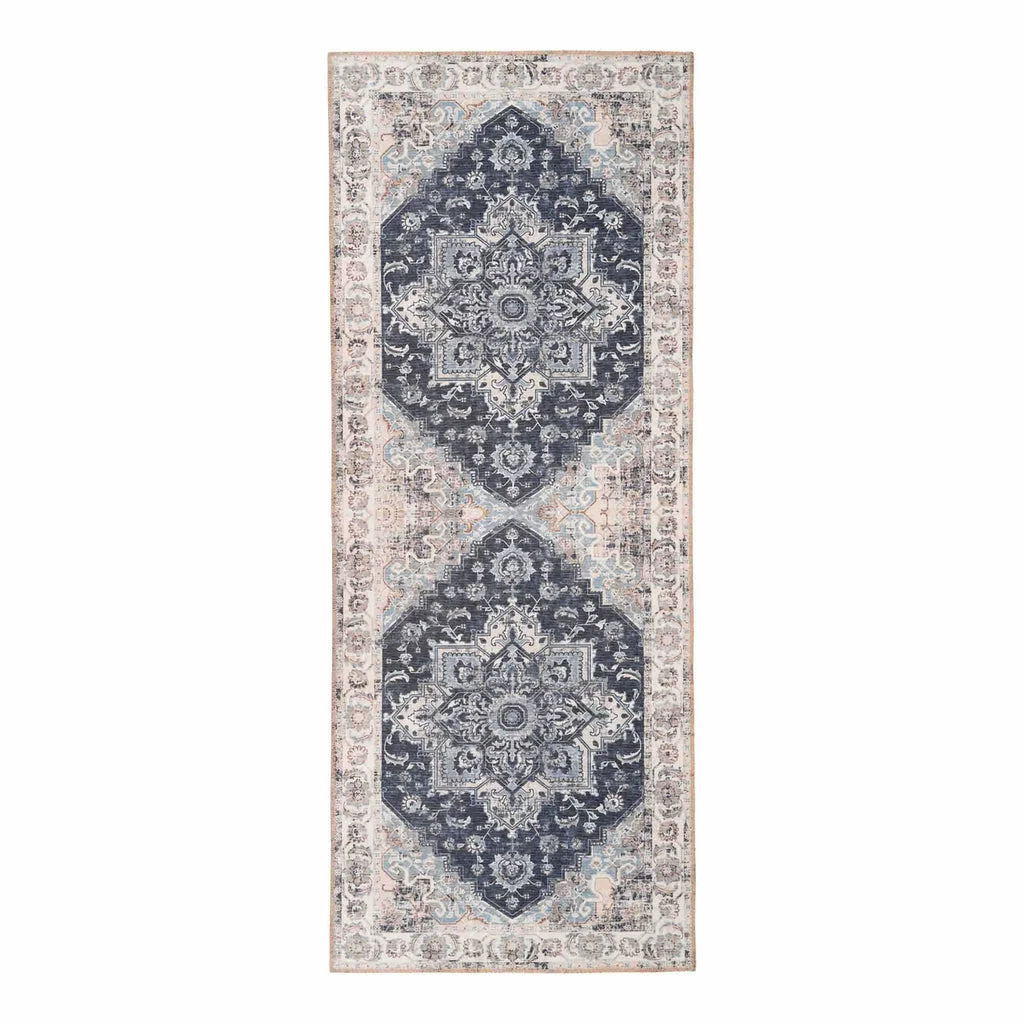 Tapis de couloir persan bleu 80x200 cm