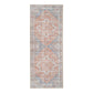 Tapis de couloir persan orange et bleu en polyester 80x200