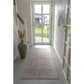 Tapis de couloir persan orange et bleu en polyester 80x200
