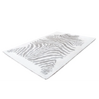 Tapis rectangulaire à rayures zèbre grises pour le produit Rabbit Animal 400 Grau / Weiß 160cm x 230cm