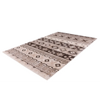Tapis ethnique à motifs géométriques taupe et beige 160x230 cm