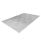 Tapis rectangulaire gris et blanc avec motif hexagonal en velours 160x230 cm