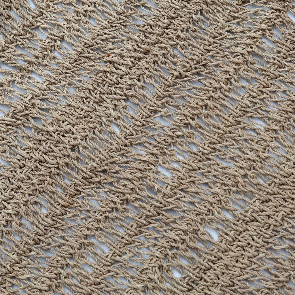Réseau en corde tissée légère de couleur tan pour Tapis en Herbe de Mer Naturel