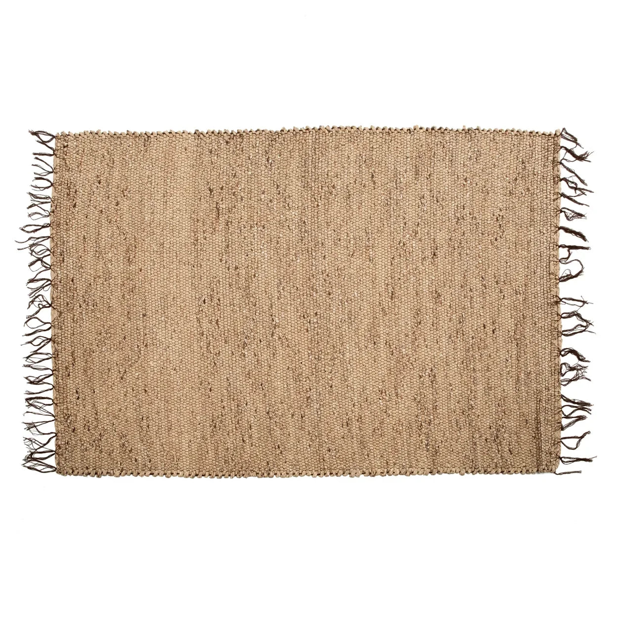 Tapis en jonc d’eau naturel avec franges 260x180 cm, tapis tissé en jute coloré
