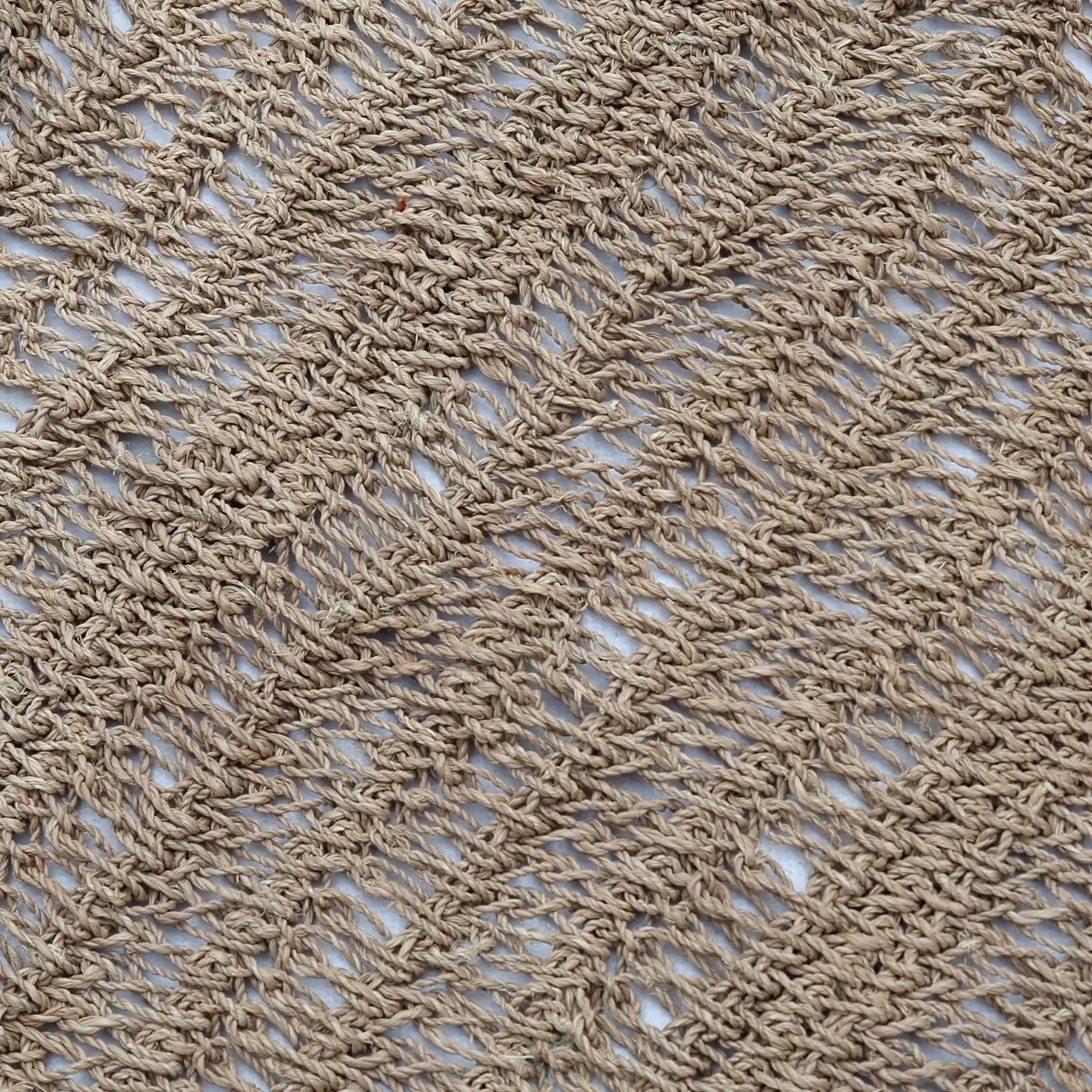 Réseau en corde tissée légère de couleur beige pour Tapis en jonc de mer naturel