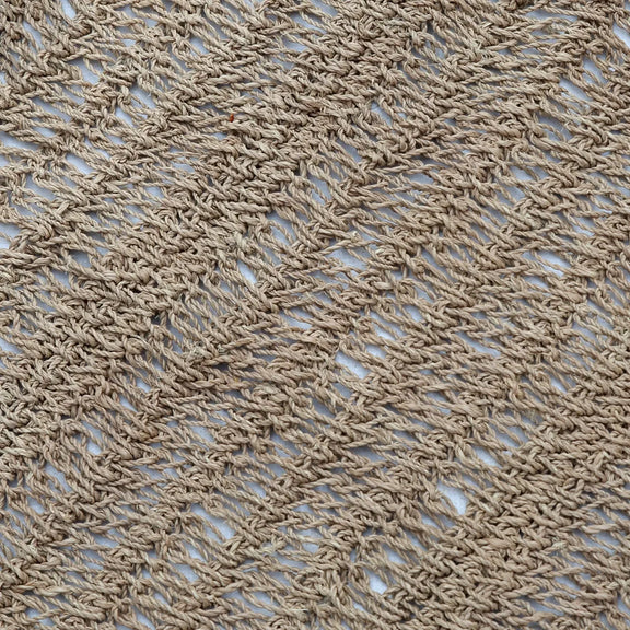 Réseau en corde tissée légère de couleur beige pour Tapis en jonc de mer naturel