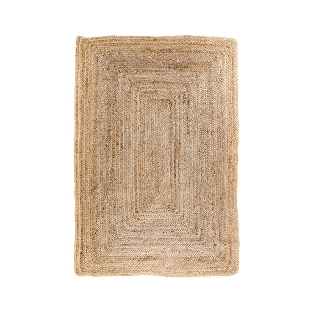 Tapis en jute naturelle tressée rectangulaire 60x90 cm pour décoration intérieure