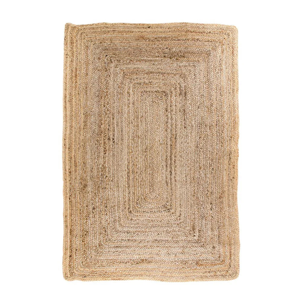 Tapis en jute tressé rectangulaire couleur naturelle 120x180 cm