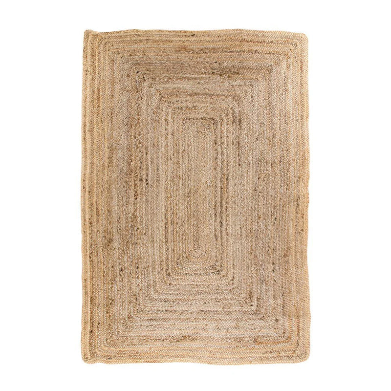Tapis en jute tressé rectangulaire coloris naturel – 120x180 cm