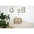 Table basse ronde en osier tressé pour la décoration intérieure élégante