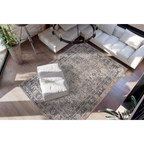 Tapis orné clair avec bordure foncée pour Faye 900 Multi Schwarz 190cm x 290cm
