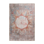 Tapis rectangulaire Faye 100 Multi 120x180cm avec motif délavé et médaillon clair