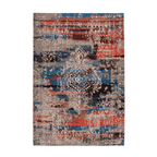 Tapis oriental multicolore en velours ras avec médaille délavée 160x230 cm
