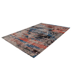 Tapis oriental multicolore à médaillon délavé en velours ras 160x230 cm