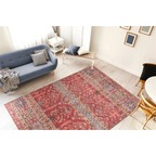 Tapis rectangulaire rouge Faye 300 Multi Rot 230x330cm avec motif floral et géométrique