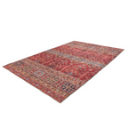 Tapis rectangulaire rouge orné de motifs floraux et de médaillons pour Faye 300 Multi / Rot 230cm x 330cm