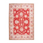Tapis rectangulaire floral rouge et beige Faye 600 Rot 230cm x 330cm