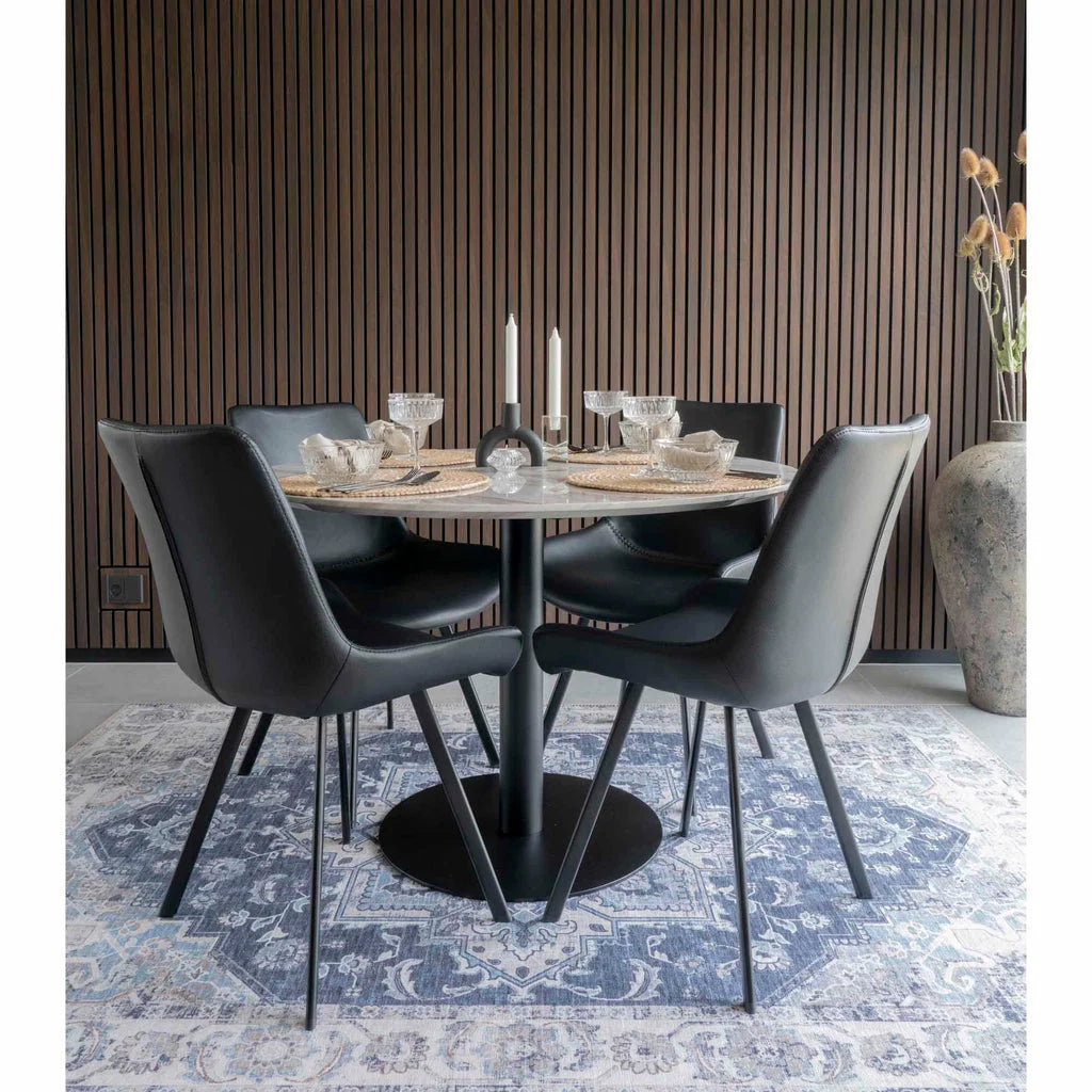 Tapis persan bleu polyester 160x230 cm rectangulaire