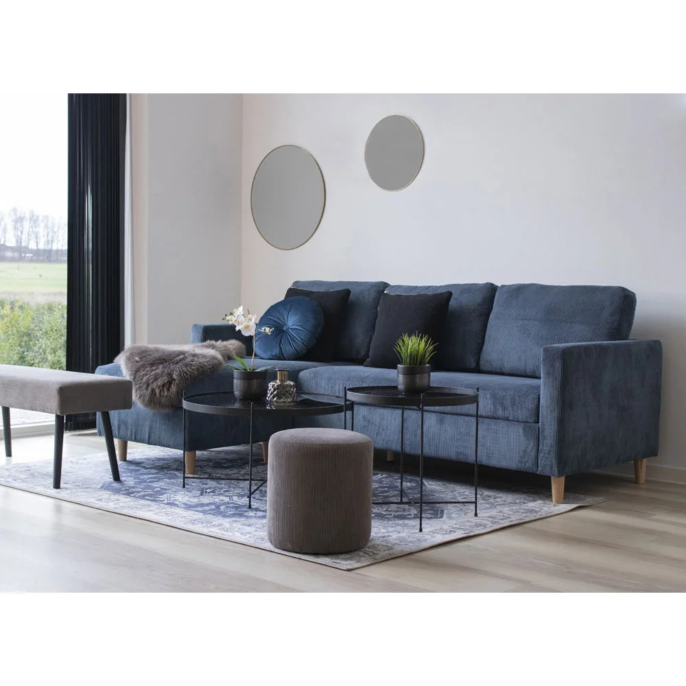 Tapis persan bleu polyester 160x230 cm rectangulaire