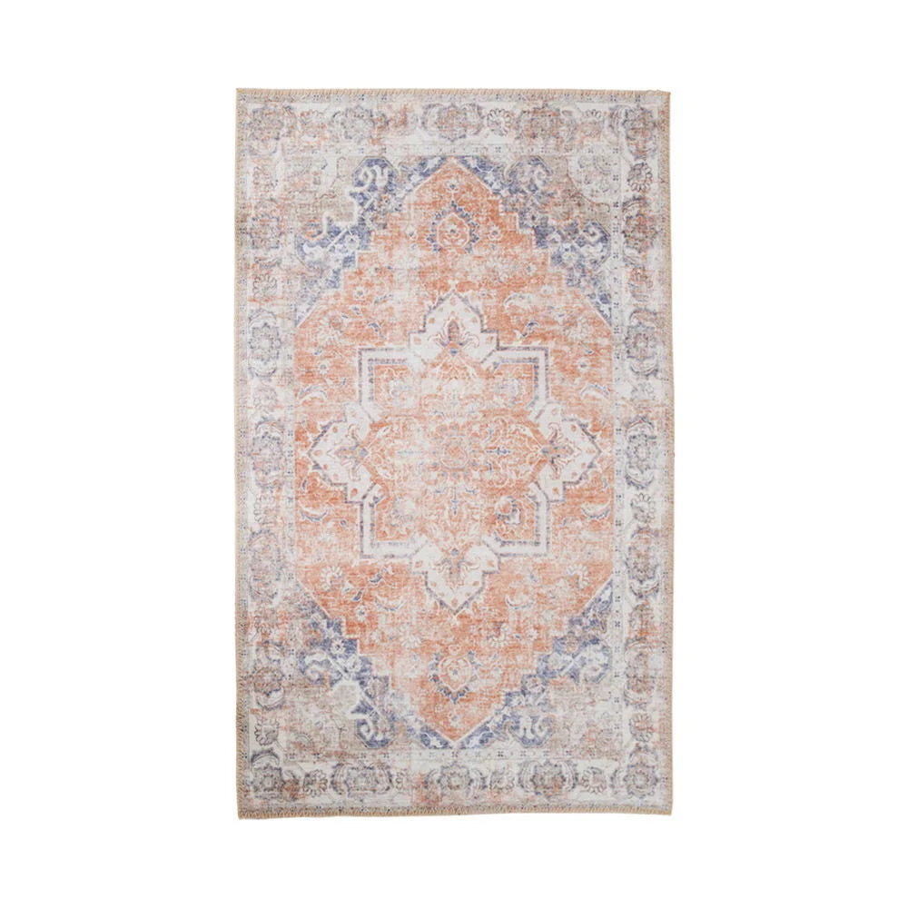 Tapis persan orange et bleu rectangulaire 160x230 cm