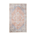 Tapis persan orange et bleu rectangulaire vintage 160x230 cm