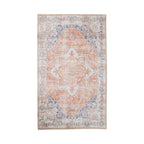 Tapis persan orange et bleu rectangulaire vintage 160x230 cm