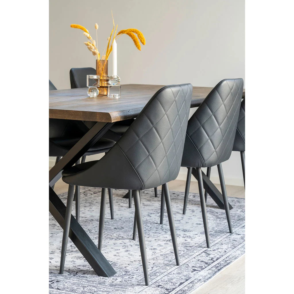 Tapis persan rectangulaire noir et blanc 160x230 cm