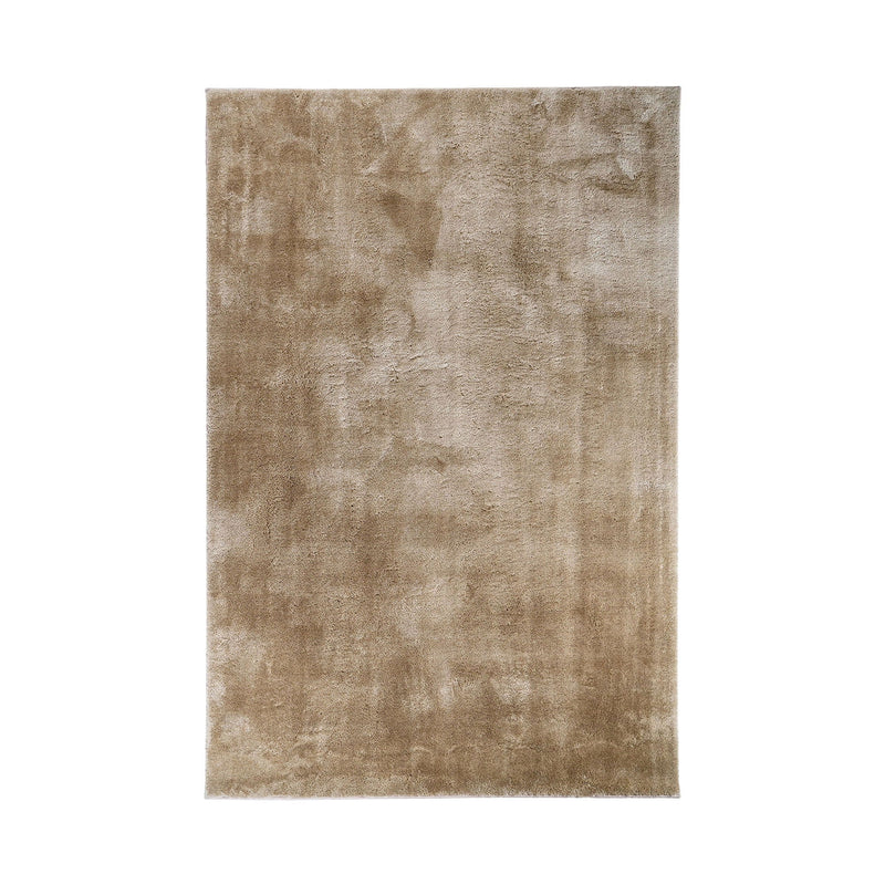 Tapis en polyester sable 160x230 cm rectangulaire
