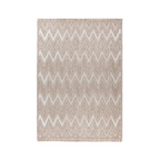 Tapis rectangulaire beige à motif chevron en relief bouclé 160x230 cm