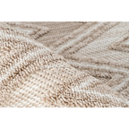 Zoom sur un tapis beige à motif géométrique en relief bouclé 160x230 cm