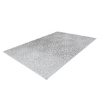 Tapis rectangulaire gris et blanc avec motif hexagonal en velours 160x230 cm