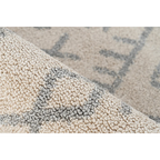 Tapis rectangulaire beige à motifs géométriques modernes en crème et gris 160x230 cm