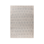 Tapis rectangulaire beige avec motifs losanges gris 120x170 cm