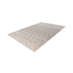 Tapis rectangulaire beige avec motifs losanges gris 120x170 cm