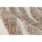 Tapis zébré beige et blanc en tissu texturé avec boucle, vue rapprochée 120x170 cm