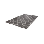 Tapis rectangulaire gris à motif marocain tissé 80x230 cm