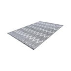 Tapis rectangulaire gris et blanc à motif chevron pour Sarai 200 Grau / Weiß 120x170cm