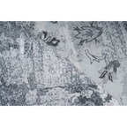 Tapis rectangulaire gris bleu avec motifs orientaux et effet vieilli 170x240 cm
