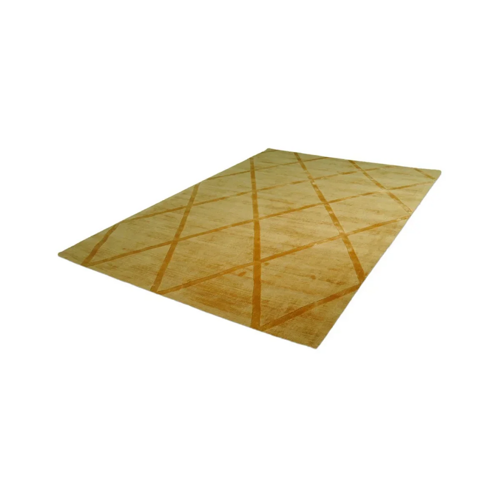 Tapis rectangulaire beige à motif losanges en relief 120x170 cm