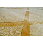 Tapis rectangulaire beige et or avec motifs losanges en relief 160x230 cm