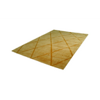 Tapis rectangulaire jaune doré avec motifs losanges en relief 160x230 cm